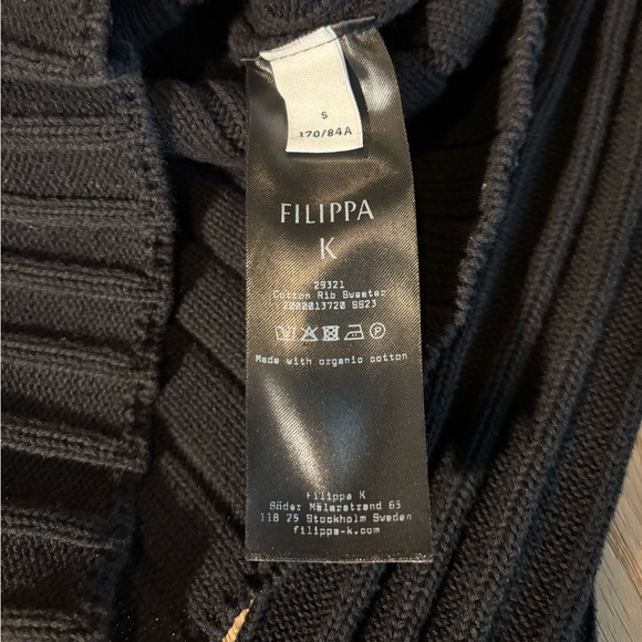 Black Ribbed Crew Neck Sweater - Picture 5 of 5